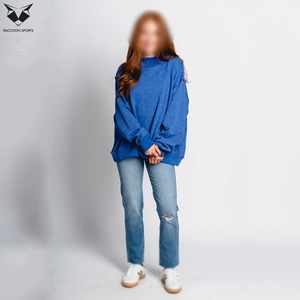 Ladies <b>Mock</b> <b>Neck</b> Sweatshirt Oversized Pullover Soft Fleece Long Sleeve Warm Casual Streetwear Autumn Winter Fashion <b>Top</b> Front - Product Image 4