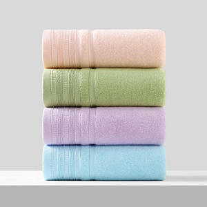 ผ้าขนหนูอาบน้ำผ้าฝ้ายขายส่ง เนื้อนุ่ม ซึมซับดี สีพื้น สำหรับใช้ในบ้าน โรงแรม สปา และใช้ในชีวิตประจำวัน - Product Image 2
