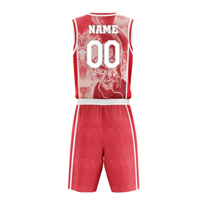 Custom Basketball Uniforms Men's Sleeveless V-Neck Sublimated Jersey Shorts Set Moisture Wicking Polyester Athletic Fit - Product Image 6
