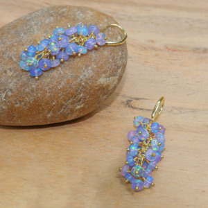 Pendientes de alta calidad con cuentas de colores, pendientes llamativos con cuentas, pendientes artesanales con cuentas. - Product Image 2