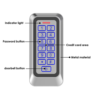 Système de contrôle d'accès intelligent autonome à 1 porte avec lecteur de carte RFID EM 125Khz, clavier et boîtier métallique étanche - Product Image 6