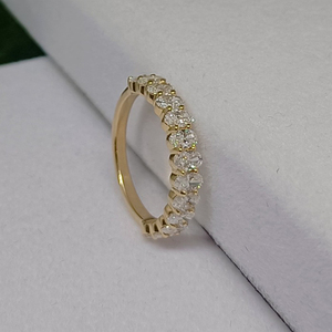 Anillo de Diamantes Cultivados en Laboratorio Personalizado, Oro de 14k, Corte Ovalado, Diamantes de Lujo Oscuros, Joyas RIZTA para Mujer, Diamantes Rellenos Color D - Product Image 6