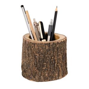 Porte-crayons en bois rustique fait main, multifonctionnel, organisateur de bureau moderne avec design personnalisable - Product Image 1