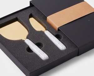 Luxury Stainless Steel <b>Cheese</b> <b>Knife</b> <b>Set</b> With Ceramic Handle Perfect For Hotels Restaurants And Elegant Dining Accessories - Product Image 5