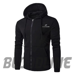 High Quality Blank Zipper Hoodie Jacket Streetwear Custom Cotton Zip Hoodie Knitted Heavyweight Regular Fit Zip up Hoodie - Product Image 2