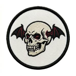 Patch brodé rond personnalisé Gothique Gothique Gothique Coffin Bat Vampire, badge thermocollant, applique pour vêtements, jeans, vestes, DIY, vente en gros - Product Image 5
