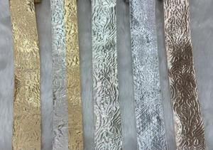 Luxury Pearl Bead Scalloped Mirror Work Lace Border Indian Ethnic Hand Look Trim for Kaftan Saree Decorative Sewing <b>Fabric</b> - Product Image 4