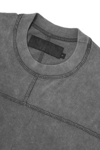 Camiseta gris vintage lisa personalizada para hombre, de algodón deslavado, suave y transpirable, fabricante y proveedor mayorista OEM. - Product Image 2