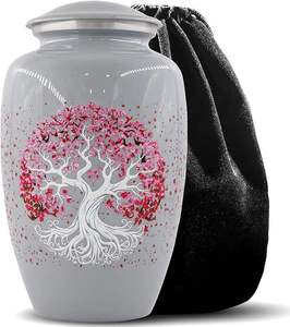 White Tree of Life Metal <b>Urns</b> for Ashes Memorial Keepsake Metal <b>Urns</b> for Home Decor and Elegant Display - Product Image 1