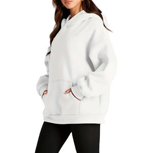 Sudaderas con capucha de mujer de alta calidad, ropa de calle de invierno, sudaderas con capucha, logotipo bordado en blanco, 100% algodón de BD - Product Image 1