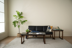 Modern <b>Coffee</b> <b>Table</b> with Resin Top and Wood Frame High Pressure Laminated Surface Curved <b>Legs</b> <b>for</b> Home and Apartment - Product Image 4