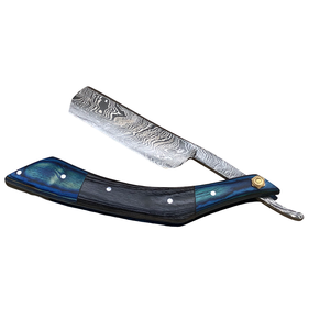 Navaja de Afeitar Recta Profesional Hecha a Mano de Acero de Damasco con Mango de Hueso - NUEVA para Afeitar Cara/Cuerpo - Product Image 3