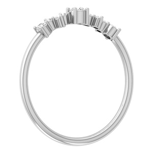 14K oro sólido corte redondo CVD diamante media eternidad bandas diseño de moda oro joyería laboratorio diamante boda anillo del fabricante - Product Image 4