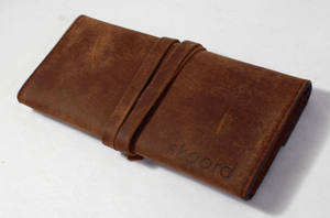 Trousse à crayons en cuir pour femmes, organisateur de bureau, nouvelle collection, design personnalisé, fournitures scolaires promotionnelles, vente en gros - Product Image 3