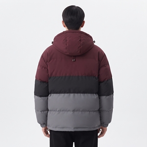 Color Block Hooded <b>Waterproof</b> Puffer <b>Coat</b> Eco Friendly <b>Warm</b> Winter Outdoor Outerwear - Product Image 5