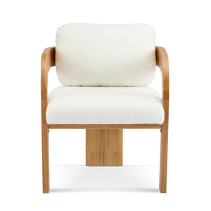 Chaises de salle à manger modernes en teck massif de haute qualité avec finition naturelle et rembourrage pour l'ameublement de la maison - Product Image 2