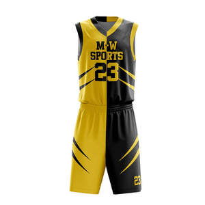 Conjunto de Camiseta de Baloncesto Sublimada con Cuello en V, Sin Mangas, Transpirable, de Malla que Absorbe la Humedad, de Secado Rápido, Personalizable con el Nombre del Equipo, Unisex - Product Image 4