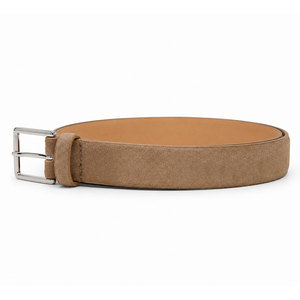Ceinture en cuir véritable pour homme avec boucle en acier, confortable et personnalisable pour le travail - Product Image 2