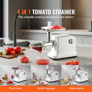 Macchina Elettrica per Salsa di Pomodoro 700W, 5.5 LBS/Min, Scolapasta, Tritacarne e Affettatrice con Motore in Rame Puro - Product Image 2