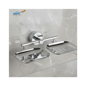 Jabonera Doble Moderna de la Colección Arion, Organizador de Baño Ecológico Premium para Dos Jabones, Uso en Hoteles - Product Image 3