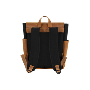 Vintage Crazy Horse Leather & Canvas <b>Backpack</b> Laptop Rucksack Travel School Bag Handmade Unisex Daypack OEM ODM - Product Image 2