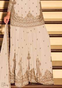Conjunto de Choli Salwar Kameez Bordado para Mujer, Reversible, Sin Arrugas, con Lentejuelas y Remaches, de Seda Chinon, Largo Regular, de Secado Rápido, para Fiesta, Talla XXL - Product Image 3