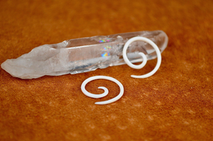 Artisan Handmade Bone <b>Earrings</b> Natural Tribal Look - Product Image 3