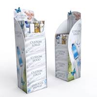 Support d'affichage et étagère en carton ondulé pliable écologique personnalisé pour usage commercial