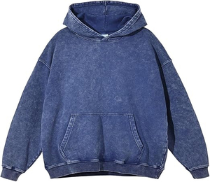 Sweat-shirt à capuche en molleton pour homme, couleur unie, avec poche, décontracté, pour l'automne, coupe classique, 100% coton, tricoté - Product Image 5
