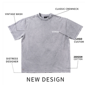 Camiseta Oversize de Algodón Pesado con Estampado Gráfico y Lavado Ácido, Estilo Urbano, Personalizada OEM para Venta al por Mayor - Product Image 4