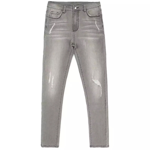 Wholesale LASARO INTERNATIONAL Custom Logo Mens Classic Straight Cut Cotton <b>Jeans</b> Mid Waist Chemical Wash Comfortable - Product Image 1