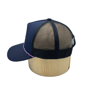 Gorra Trucker Personalizada al por Mayor de 6 Paneles, 100% Algodón, Malla Transpirable, Impermeable, con Parche, Cierre a Presión, para Exteriores - Product Image 4