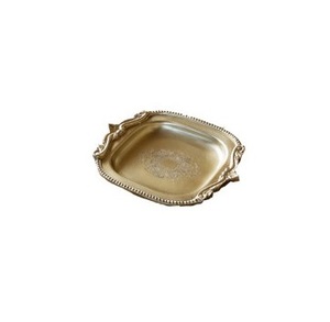 Hot Selling 100% Handmade Brass Tray Light Weight Coffee <b>Table</b> Desktop Fruit Plate Ornament Metal High-Tray Customized Sale - Product Image 4