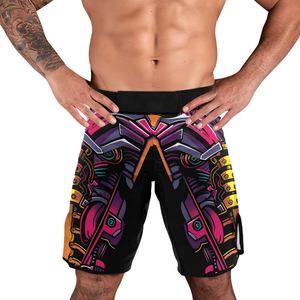 Custom MMA <b>Grappling</b> <b>Shorts</b> Men Sublimation Printed Polyester Athletic Brazilian Mixed Martial Arts Training kimono <b>Shorts</b> - Product Image 3