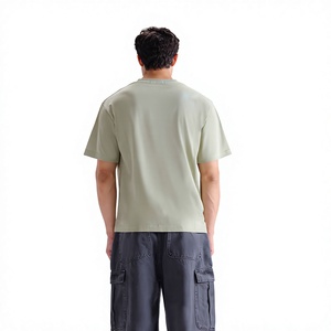 Camiseta de Algodón Verde Claro para Hombre, Manga Corta, Cuello Redondo, Corte Regular Informal, Diseño con Letras Estampadas en la Parte Delantera, Tejido Jersey Transpirable - Product Image 6