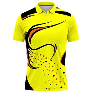 Men's Short Sleeve <b>Polo</b> Shirt Yellow Black <b>Orange</b> Abstract Geometric Print Quick Dry Knitted Polyester Sporty Fit - Product Image 1