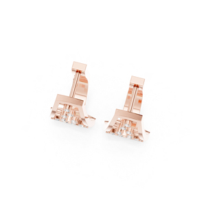 14K Rose Gold Round Lab-Grown Diamond Earrings for Women Bridal Wear Earring New Grown Diamond - Product Image 4