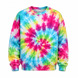 Swirl Tie Dye Sweatshirt Winter Ready Soft Fleece Crewneck Pullover Bulk Customization Factory Fashion Comfort Apparel <b>Clothing</b> - Product Image 1