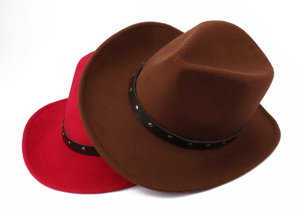 Sombrero de fiesta de moda unisex, sombrero vaquero occidental al por mayor, gorra de fieltro de vaquera en oferta - Product Image 2