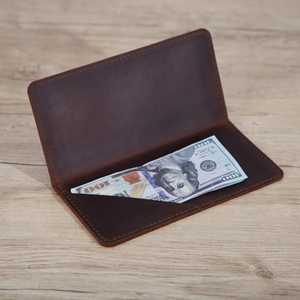 Leather Bill Holder <b>RFID</b> <b>Wallet</b> <b>Men</b> Cash Holder Slim Premium Wholesale Office Business Quality Bag LBH-0019 - Product Image 1