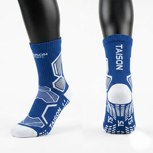Premium Taison Sports 200 GSM Wool/Spandex Lacrosse <b>Socks</b> Neon Green Grey Knit Custom Logo Team Sports Eco-Friendly Quick Dry - Product Image 5
