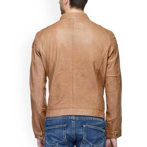 Top Quality New Innovations Men Puffer <b>Jacket</b> 2026 High Quality Leather Stand Collar Autumn Zipper Closure Direct Sales - Product Image 6
