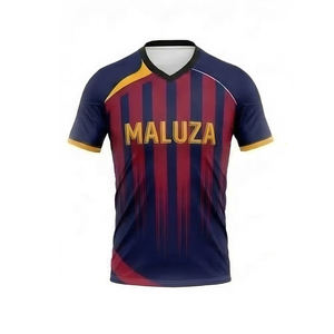 Camiseta de Fútbol Corta Sublimada Personalizada, Transpirable, de Secado Rápido, Antibacteriana, Uniforme de Equipo, Ropa Deportiva MALUZA para Entrenamiento - Product Image 1
