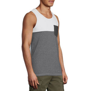 <b>Mens</b> Breathable Knitted Gym <b>Singlet</b> 100 Percent Cotton Solid Quick Dry Fitness Tank Top Custom OEM - Product Image 4