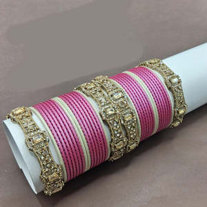 Crystal Stone Fancy <b>Bangles</b> <b>Set</b> for Wedding and Festive Wear - Product Image 2