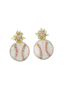 ต่างหูประดับลูกปัดสำหรับผู้หญิง สำหรับวันแข่งขันกีฬา ต่างหูห้อยประดับลูกปัดปักลาย งานฝีมือจาก Etsy เครื่องประดับสำหรับแฟนกีฬา - Product Image 3