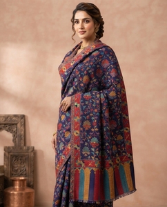 Merino <b>Wool</b> Heavy Kani Stoles-Floral Pattern Lightweight & Anti-Bacterial Daily Life Use All Seasons - Product Image 6