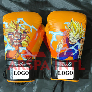 Guantes de Boxeo de Piel de Vacuno Genuina con Estampado de Goku, Diseño de Última Moda, Más Vendidos, para Niños y Adultos, Guantes de Boxeo Profesionales - Product Image 1