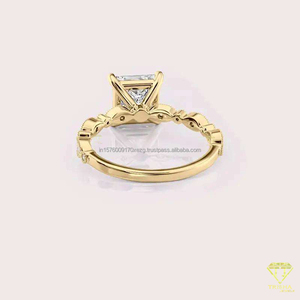 Anillo de Compromiso de Moissanita de Proveedor Indio para Accesorios de Novia, Regalo Memorables para Fiestas de Compromiso, Disponible al Mejor Precio - Product Image 5