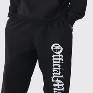 Official Man Men's Black Hooded Tracksuit Full Sleeve Cotton Streetwear Autumn Style With Side Pockets Elastic Waist - Product Image 6